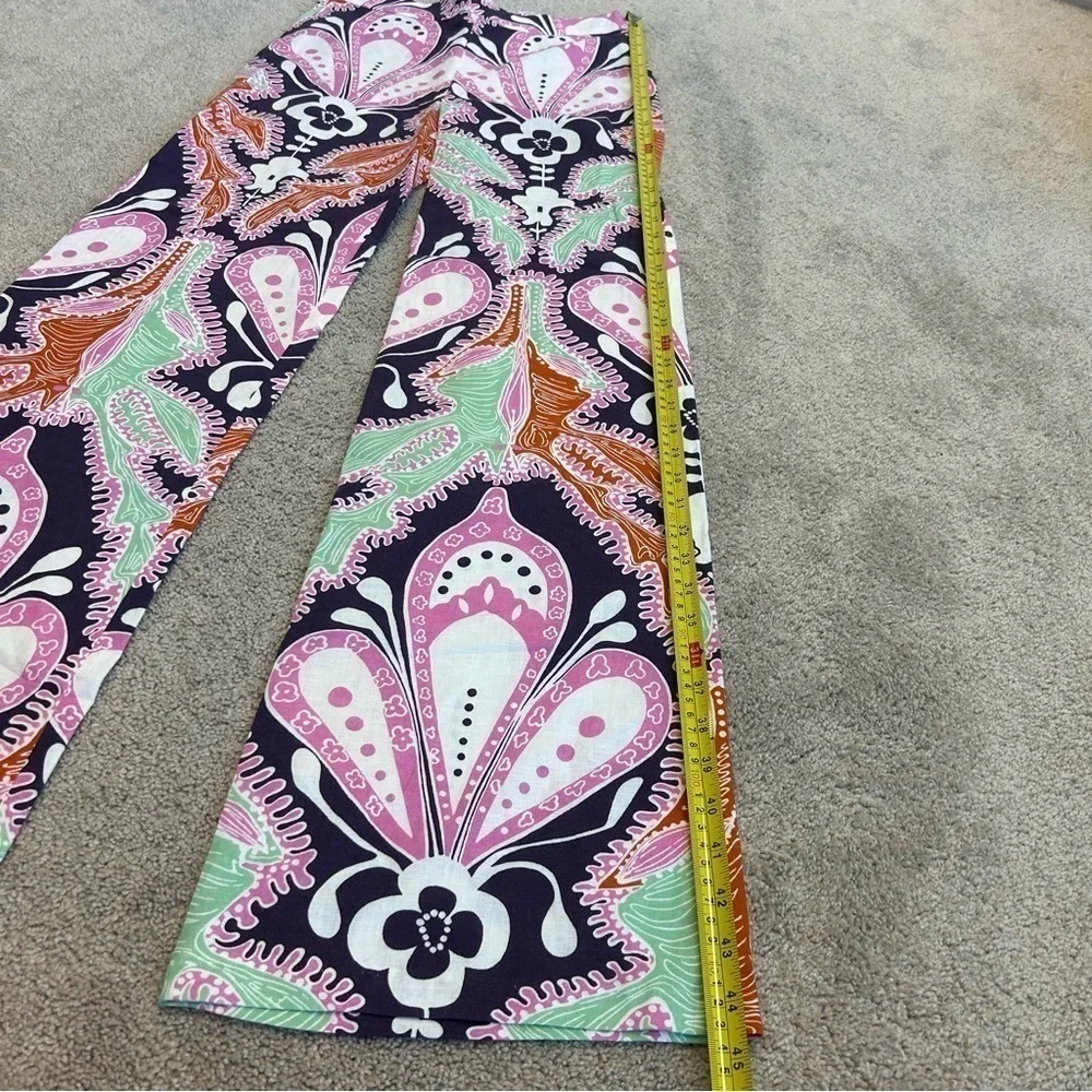 Zara paisley multicoloured printed retro bohemian flare pants - Picture 13 of 14